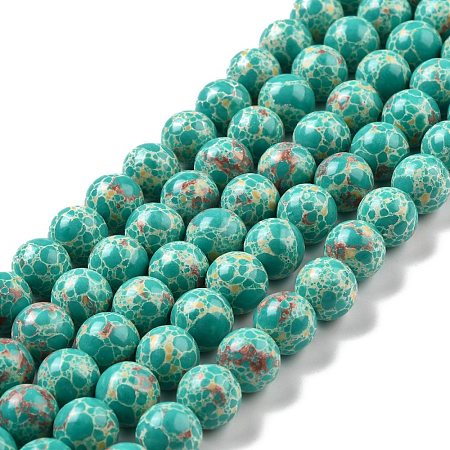 Synthetic Imperial Jasper Beads Strands G-E568-01C-02-1