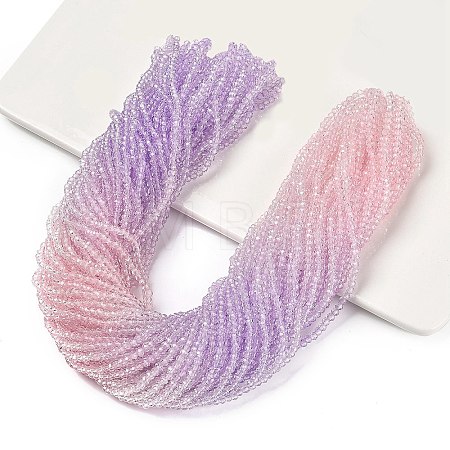 Transparent Painted Glass Beads Strands LS-DGLA-A034-T3mm-A05-1