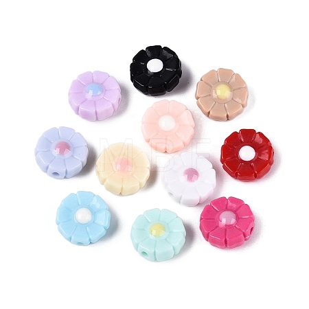 Opaque Enamel Acrylic Beads OACR-Q199-04-1