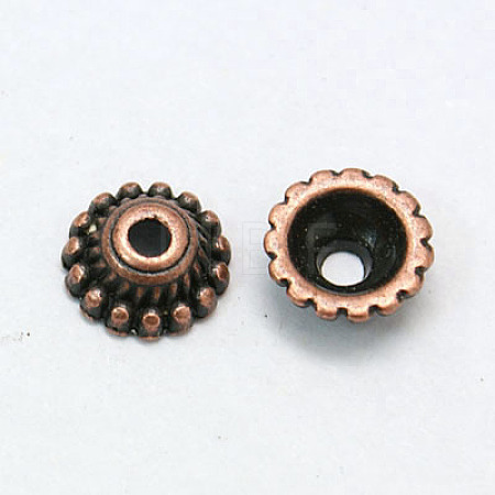 Tibetan Style Alloy Caps RLF1235Y-NF-1