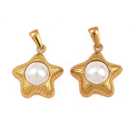 ABS Plastic Imitation Pearl Pendants STAS-P438-33G-1