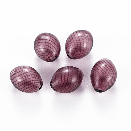 Transparent Handmade Blown Glass Globe Beads X-GLAA-T012-08-1