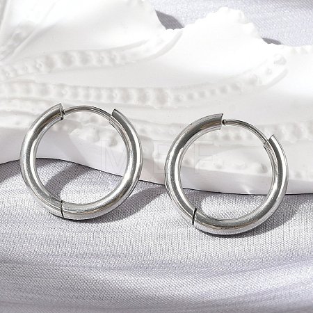 Tarnish Resistant 201 Stainless Steel Huggie Hoop Earrings Findings STAS-F149-33P-B-1