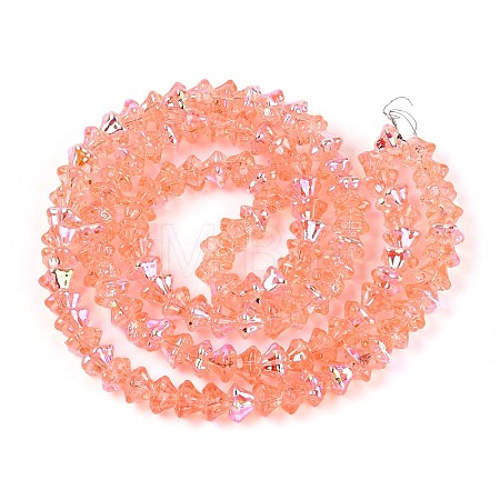 Electroplate Glass Beads Strands EGLA-T021-22H-1