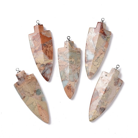 Natural Regalite/Imperial Jasper/Sea Sediment Jasper Pendants G-E572-08B-1