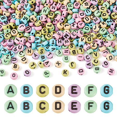 206G 1480Pcs Opaque Acrylic Horizontal Hole Letter Beads SACR-TA0001-65-1