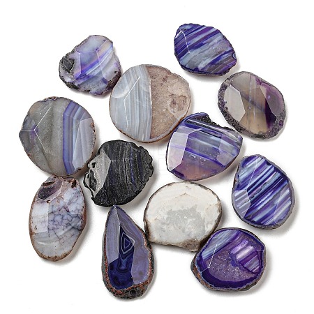 Dyed Natural Druzy Agate Beads G-G123-07-1