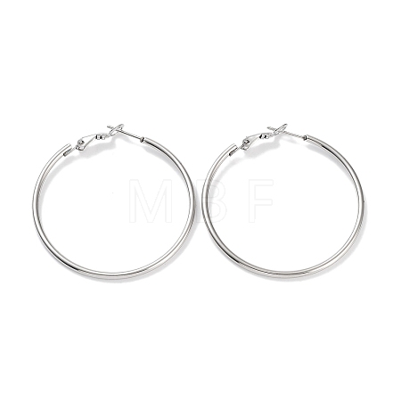 Non-Tarnish Ring 304 Stainless Steel Hoop Earrings for Women Men EJEW-B049-02E-P-1