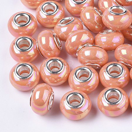 Opaque Resin European Beads RPDL-T038-007H-1