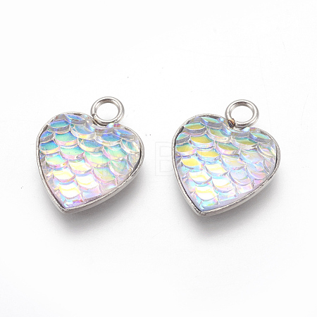 304 Stainless Steel Pendants STAS-F184-B08-1