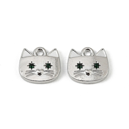 Alloy Micro Pave Sea Green Cubic Zirconia Pendants FIND-H024-15P-1