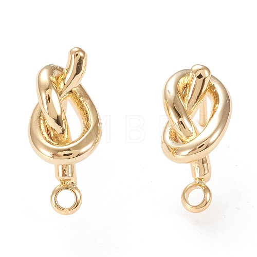 Brass Stud Earring Findings KK-F820-43G-1