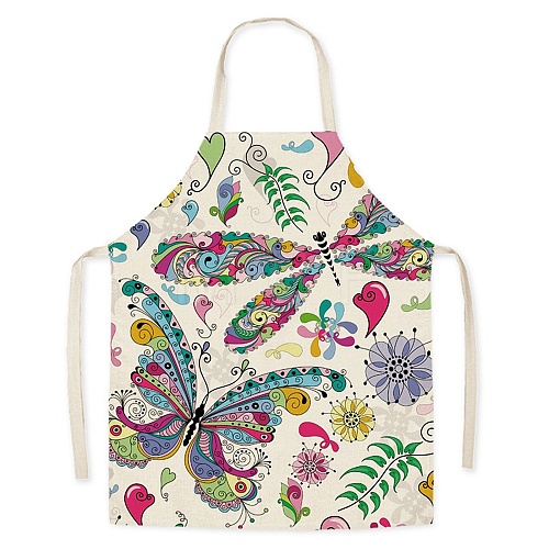 Easter Theme Flax Sleeveless Apron PW-WG92721-13-1