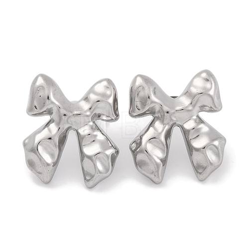 Non-Tarnish 304 Stainless Steel Stud Earrings EJEW-H013-29P-1