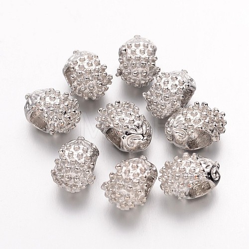 Tibetan Style Alloy European Beads MPDL-7606-P-NR-1