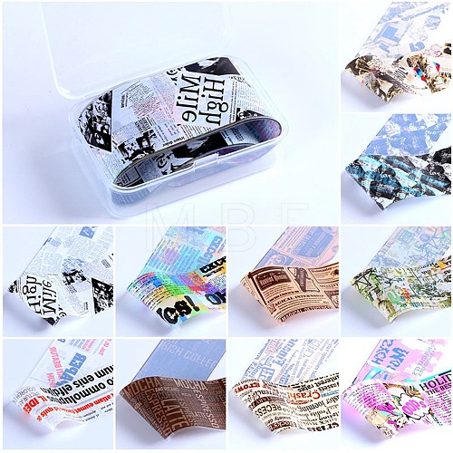 10 Style Transfer Foil Nail Art Stickers X-MRMJ-F012-04C-1