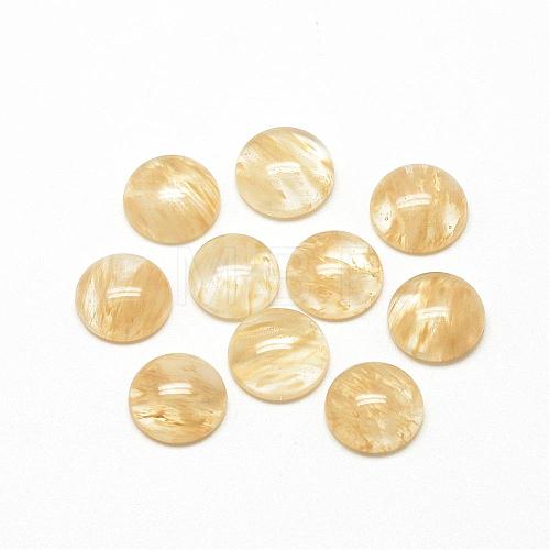 Watermelon Stone Glass Cabochons G-R416-8mm-39-1