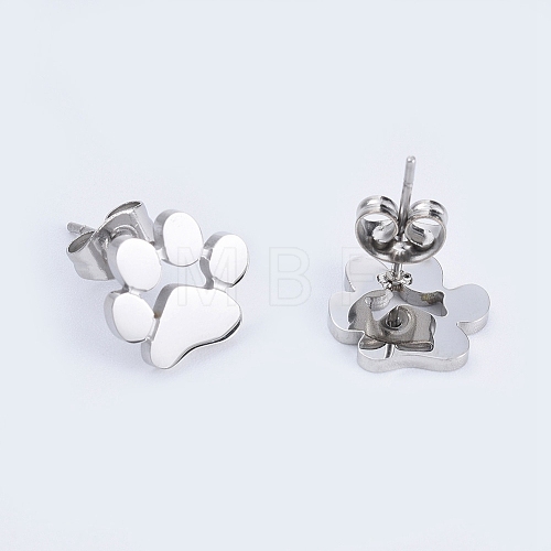 Tarnish Resistant 304 Stainless Steel Stud Earrings X-EJEW-E254-01P-1