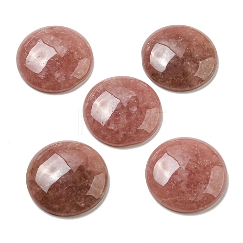 Natural Strawberry Quartz Cabochons G-C115-02B-10-1