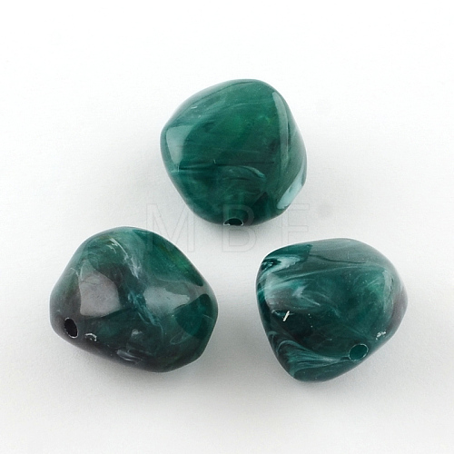 Nuggets Imitation Gemstone Acrylic Beads OACR-R044-03-1