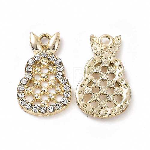 Alloy Crystal Rhinestone Pendants ALRI-H004-43G-1