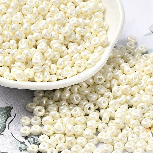 Baking Paint Luster Glass Seed Beads SEED-B001-04A-11-1