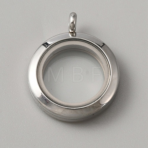 304 Stainless Steel Locket Pendants STAS-WH0027-49B-1