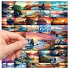 50Pcs Landscape PVC Waterproof Sticker Labels PW-WG27310-01-4