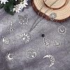 20Pcs 10 Style 201 Stainless Steel Pendants STAS-SC0004-38-5