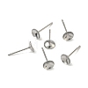 Tarnish Resistant 304 Stainless Steel Post Stud Earring Findings STAS-R063-50-3