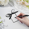 100Pcs Rectangle Paper Table Cards with 100Pcs Polyester Ribbons for Wedding Party Celebration Supplies OFST-WH0004-122A-3