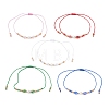 Glass & Seed Beads Braided Bead Bracelets BJEW-MZ00283-4