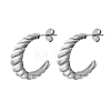 Non-Tarnish 304 Stainless Steel Stud Earrings CK0506-2-2