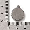 304 Stainless Steel Pendants STAS-H223-08AS-03-3