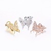 Long-Lasting Plated Brass Micro Pave Cubic Zirconia Charms ZIRC-F069-32-1