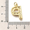 Brass Micro Pave Clear Cubic Zirconia Pendants KK-G521-01G-P-3