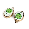 Printed Handmade Porcelain with Brass Pendants PR-CBAB520-07B-2