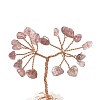 Natural Strawberry Quartz Chips Tree of Life Decorations DJEW-P022-01B-07-2