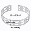 Non-Tarnish Stylish European and American Hollow Star 304 Stainless Steel Cuff Bangles for Women XB2693-1-1