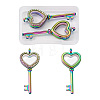 2Pcs 2 Style Alloy Magnetic Locket Pendants PALLOY-TA0002-32M-10