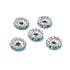 304 Stainless Steel Rhinestone Spacer Beads RB-CBA18B7-01P-04-1