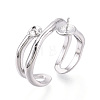 Brass Cuff Ring Settings X-KK-T076-58P-1