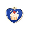 Printed Alloy Pendants ENAM-F160-06B-G-1