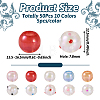  50Pcs 10 Colors Opaque Acrylic Beads OACR-TA0001-19-3