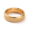 Textured 201 Stainless Steel Plain Band Ring for Women RJEW-I089-16G-2