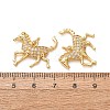 Brass Micro Pave Clear Cubic Zirconia Pendants CU-E003-18G-27-3