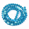 Imitate Austrian Crystal Bicone Frosted Glass Beads Strands EGLA-A039-T3mm-MB01-2