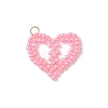 Glass Seed Beaded Pendants PALLOY-MZ01158-01-1
