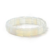 Square Opalite Beads Stretch Bracelets for Women Men BJEW-C097-06X-4