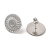 304 Stainless Steel Stud Earring Cabochon Settings EJEW-I281-03P-2